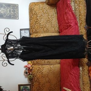 Black lace cutout sleeveless dress Love X Design size M